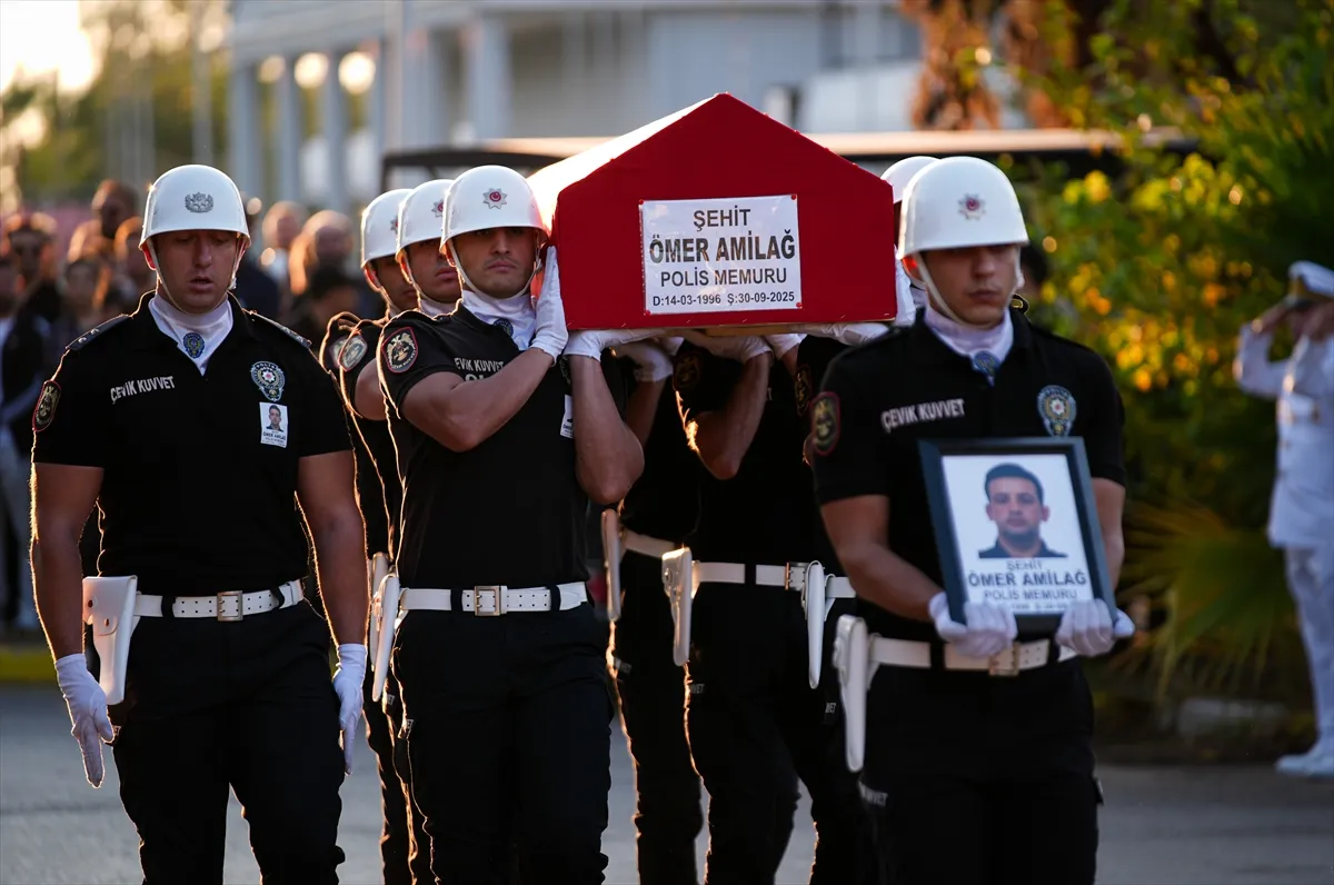 Kahraman polis Ömer Amilağ son yolculuğuna uğurlandı
