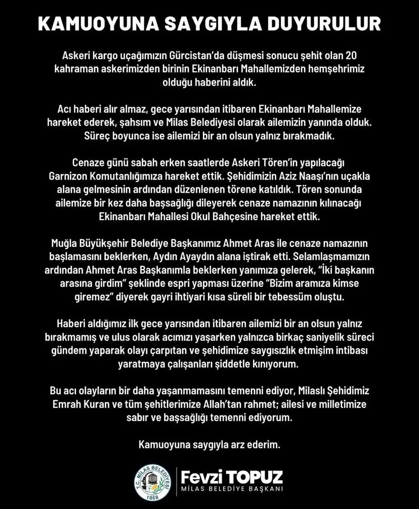 Sehit Cenazesinde Gulme Idialarina Topuz Aciklama