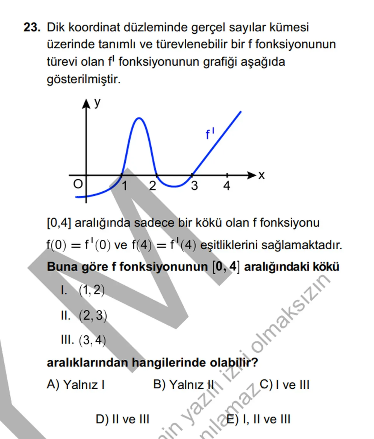 Ösym Mat Sorusu