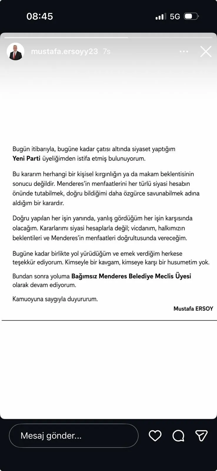 Menderes Meclisinde Istifalar Suruyor Bir Isim Daha Ayrildi 1