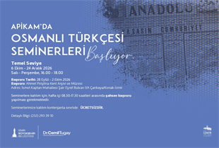 APİKAM'da Temel Seviye Osmanlı Türkçesi Seminerleri başlıyor