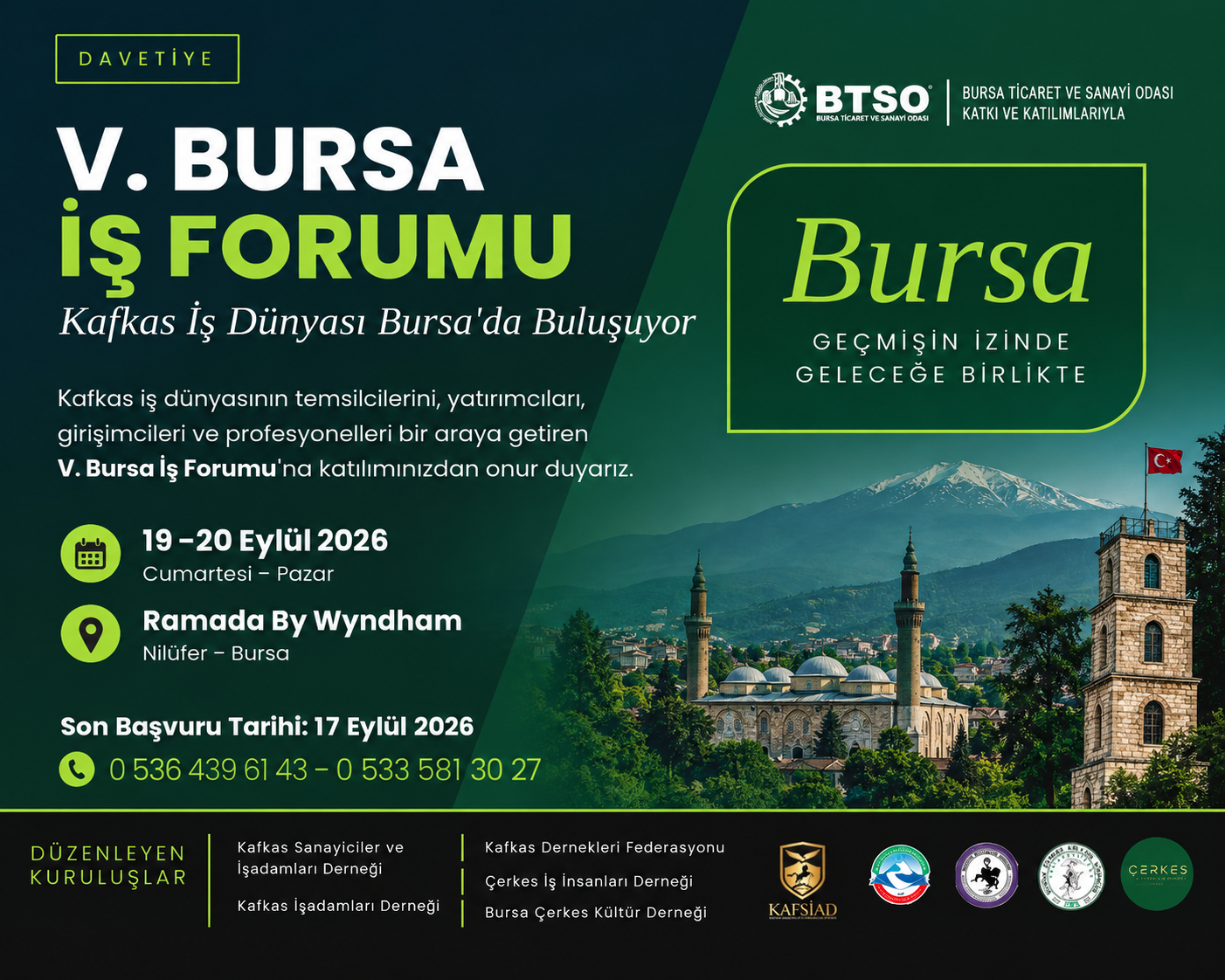 V. Bursa İş Forumu 19-20 Eylül’de Bursa’da yapılacak