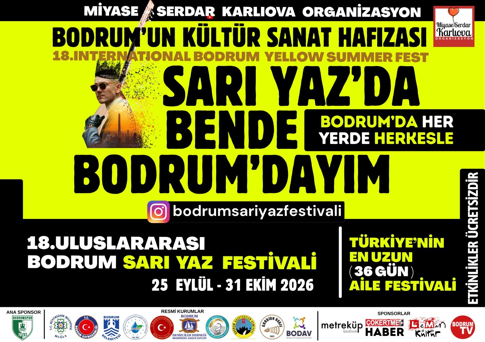 Bodrum Sarı Yaz Festivali 25 Eylül’de başlıyor