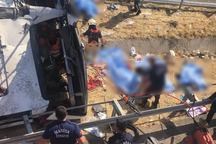 Manisa'da otobüs kazası: 11 ölü, 27 yaralı