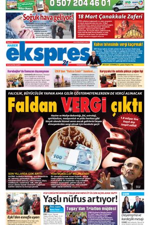 İzmir Haber Ekspres Gazetesi - 18 Mart 2025 Salı manşeti
