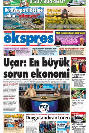 İzmir Haber Ekspres Gazetesi - 19 Mart 2025 Çarşamba manşeti