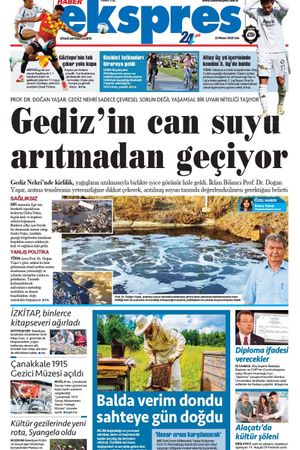 İzmir Haber Ekspres Gazetesi - 22 Nisan 2025 Salı manşeti