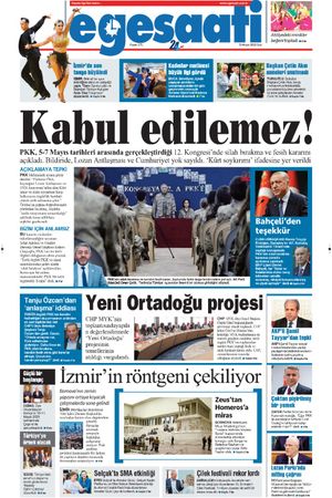 İzmir Ege Saati Gazetesi - 13 Mayıs 2025 Salı manşeti