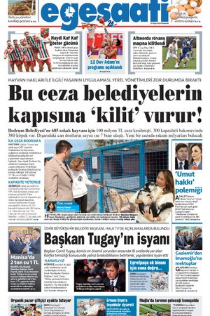 İzmir Ege Saati Gazetesi - 15 Mayıs 2025 Perşembe manşeti
