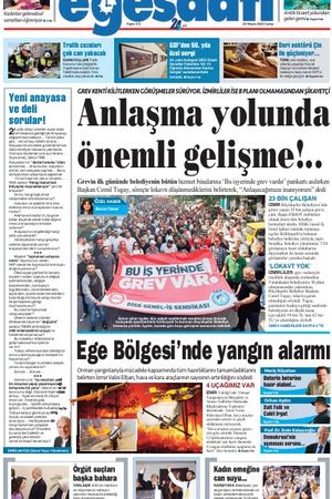 İzmir Ege Saati Gazetesi - 30 Mayıs 2025  Cuma manşeti